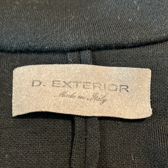 D. Exterior Black Wool Knit Sweater Jacket made in Italy - Picture 14 of 17